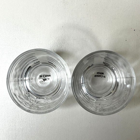 2 PCS Clear Round Shot Fireball Letters L F Whisky Etched Raised 3D Dragon Logo - Picture 5 of 6